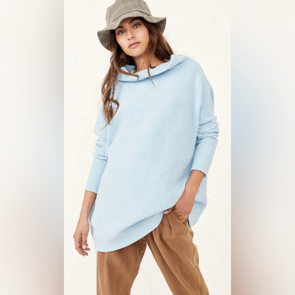 Free People Dream Blue Ottoman slouch tunic, size XS